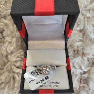 Sterling Silver 1/10 CT KW Size 7 Ring